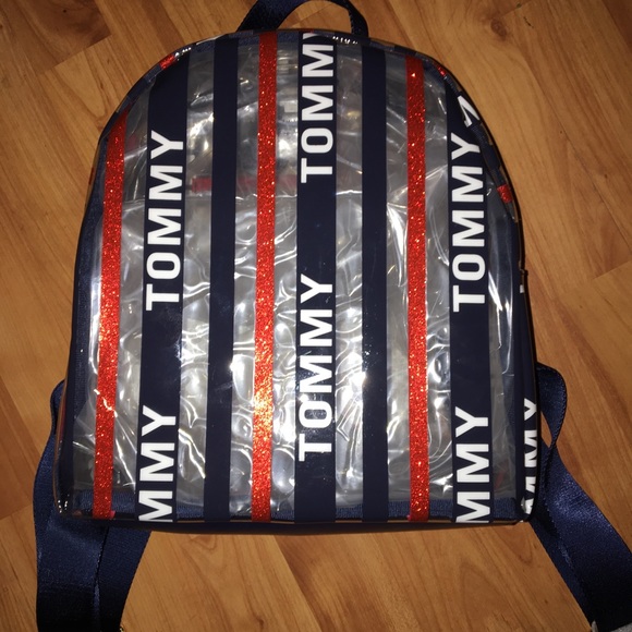 tommy hilfiger clear backpack